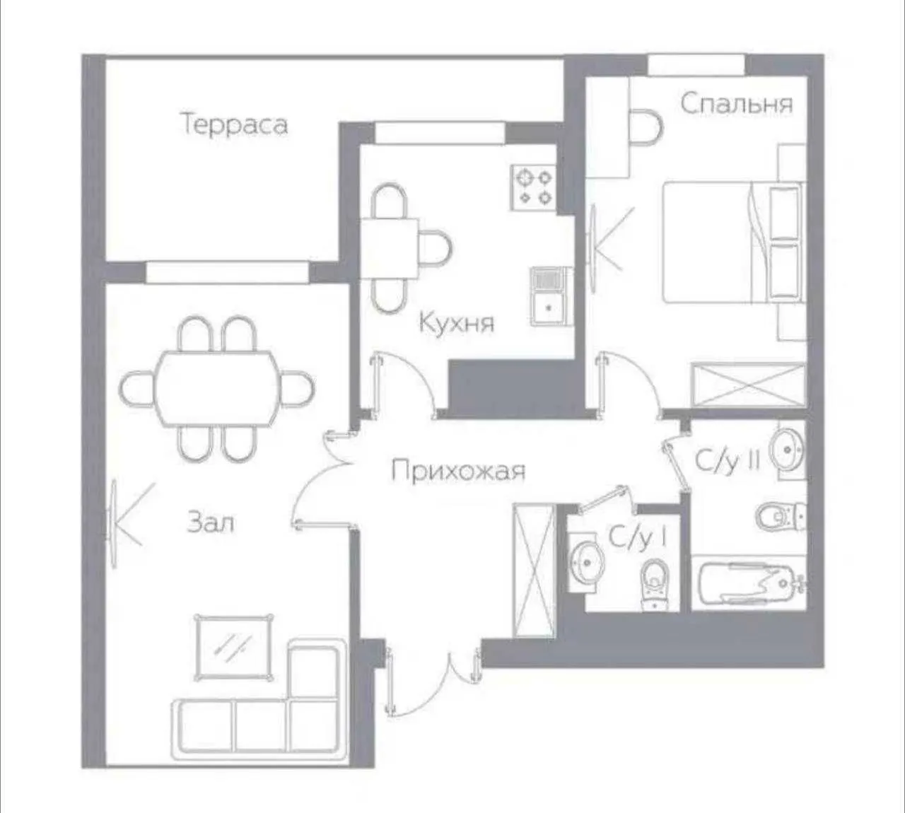 72 м², 3-комн. квартира, 4/15