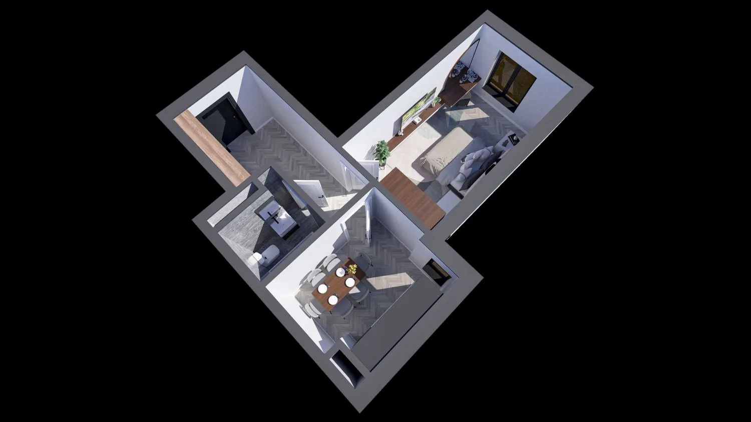 44 m², 1-xonali kvartira, 10/10