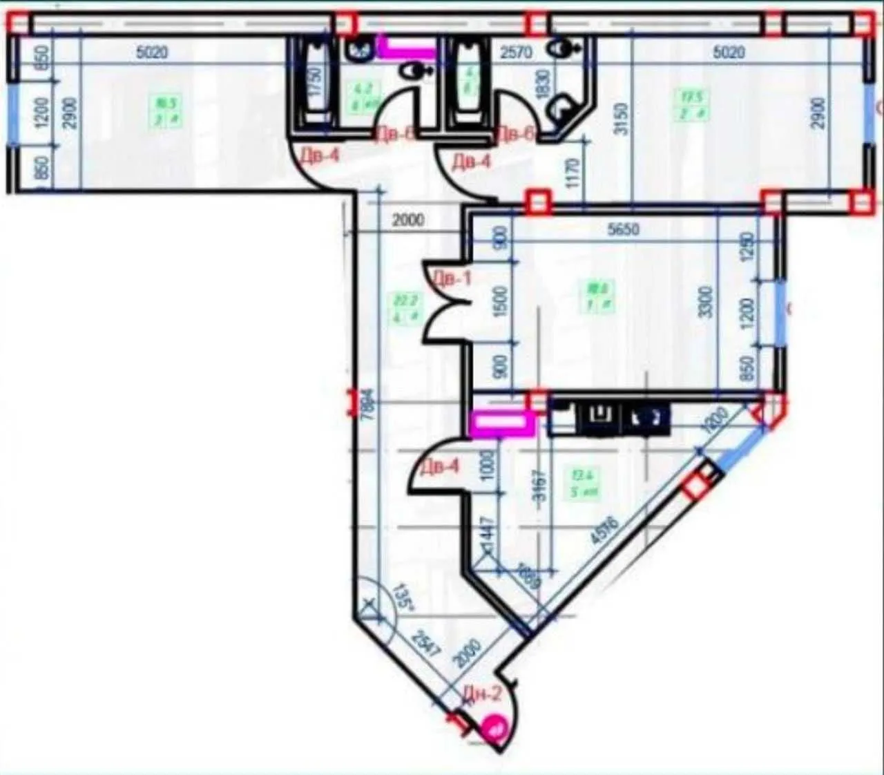 99 м², 3-комн. квартира, 4/11