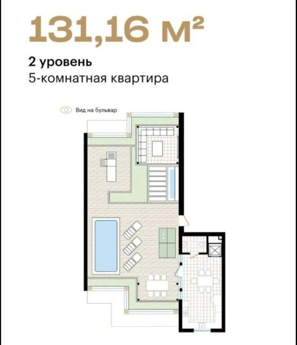 300 м², 5-комн. квартира, 10/11