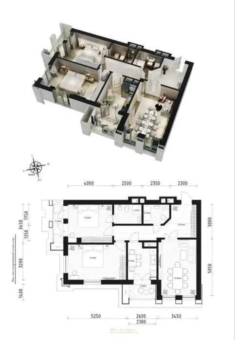 86 м², 3-комн. квартира, 4/11