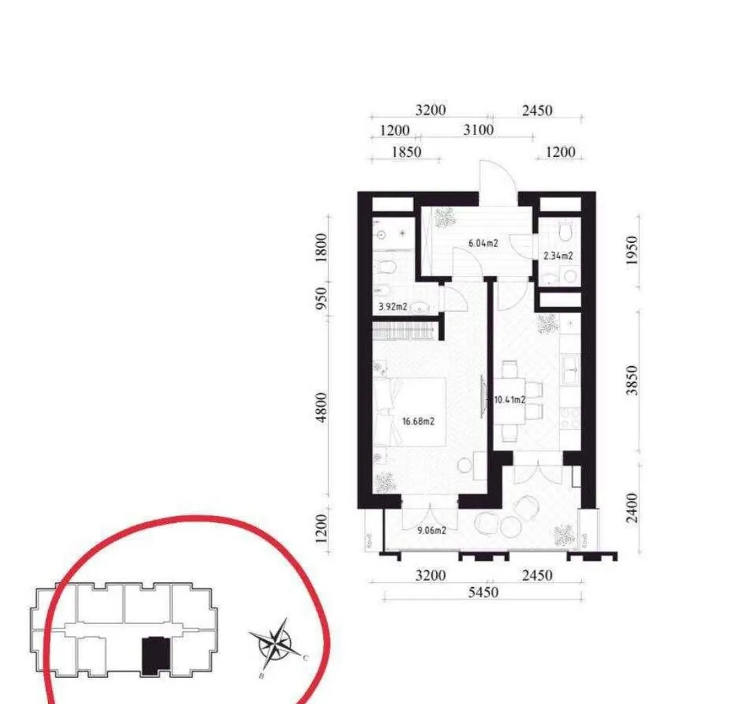 51 м², 1-комн. квартира, 13/16