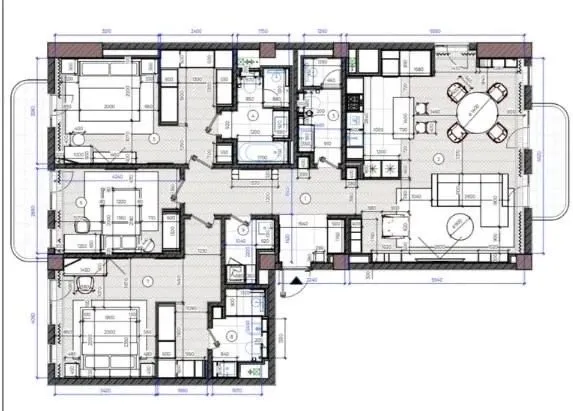 159 м², 4-комн. квартира, 2/12