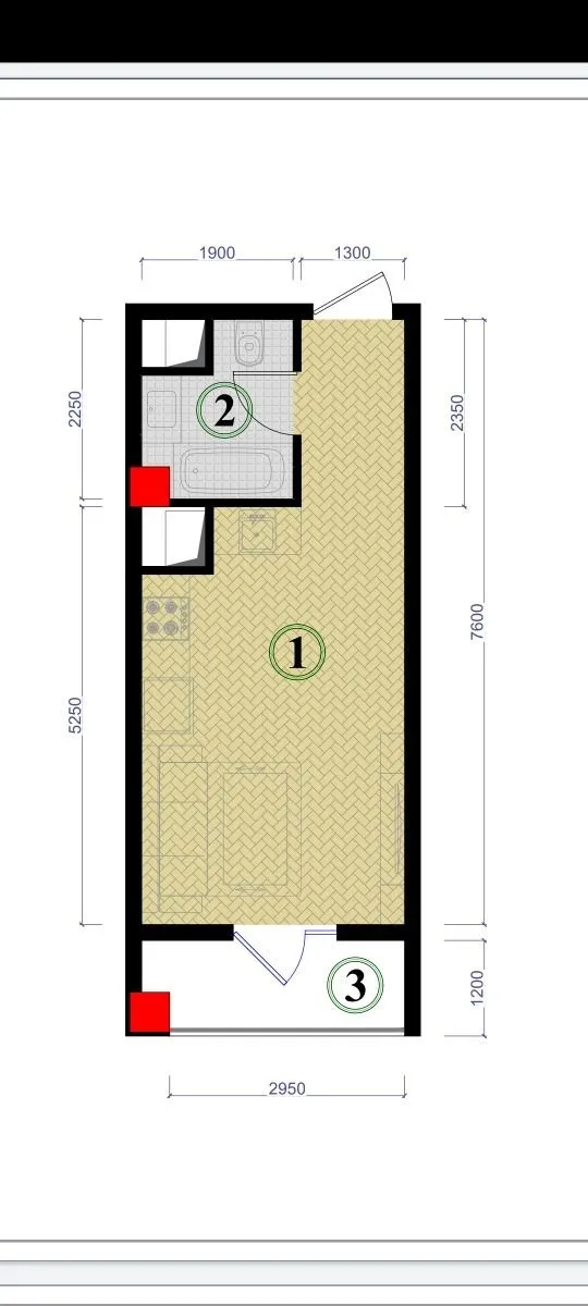 30 м², 1-комн. квартира, 3/16