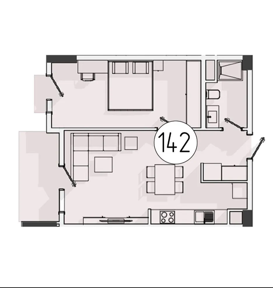 50 м², 2-комн. квартира, 9/16