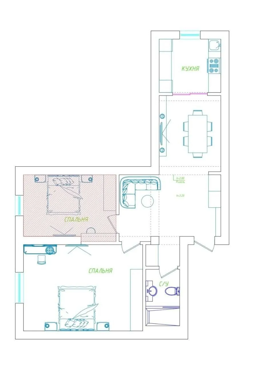 83 м², 3-комн. квартира, 8/8