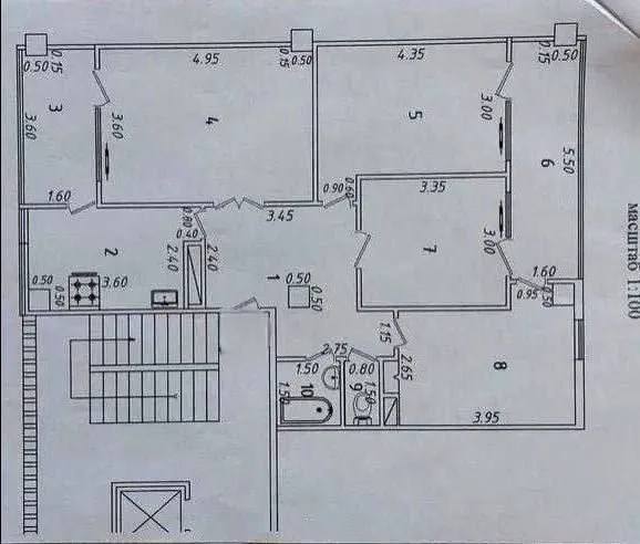 90 м², 4-комн. квартира, 8/9