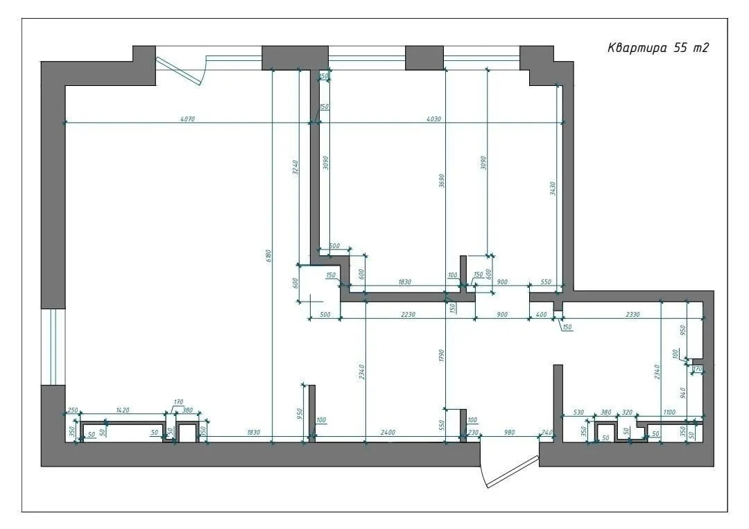 60 м², 2-комн. квартира, 8/10