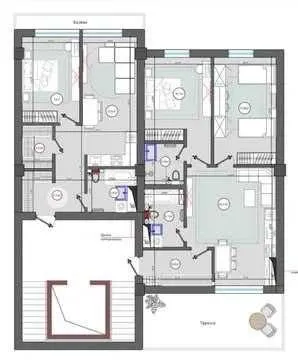 180 м², 5-комн. квартира, 10/12