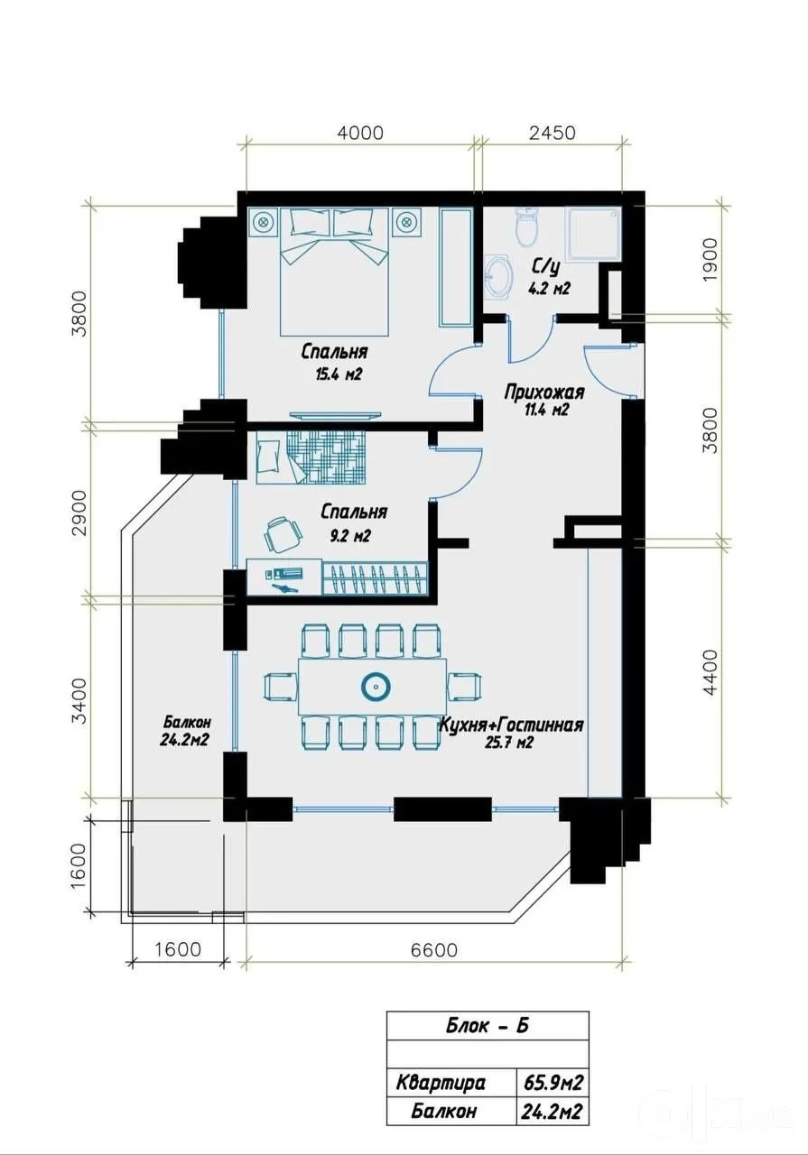 95 м², 3-комн. квартира, 13/14
