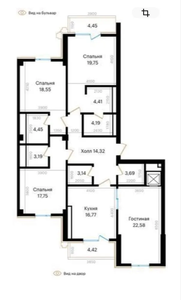 270 m², 4-xonali kvartira, 9/10