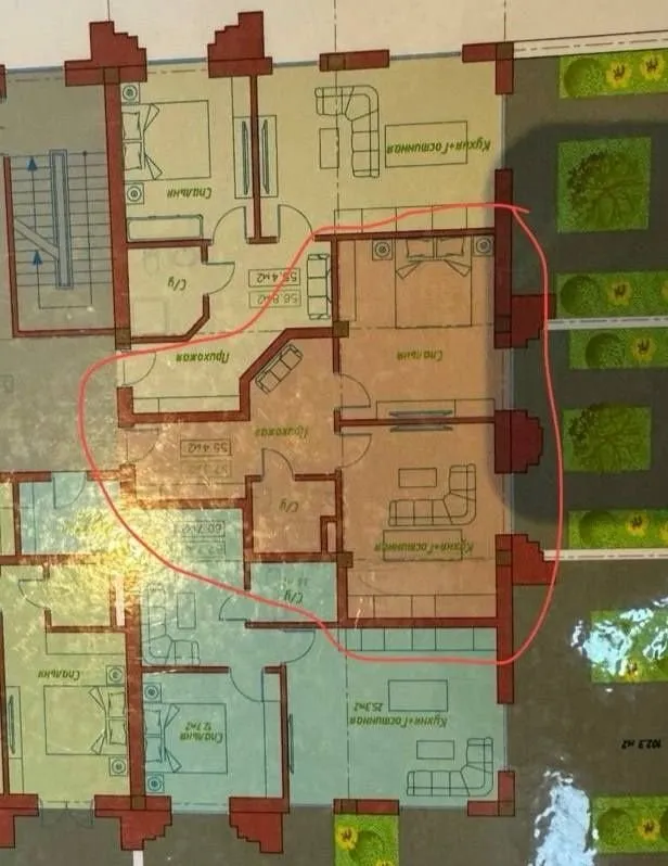 56 м², 2-комн. квартира, 6/16