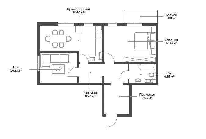 68 m², 2-xonali kvartira, 9/9