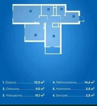 52 м², 2-комн. квартира, 16/16