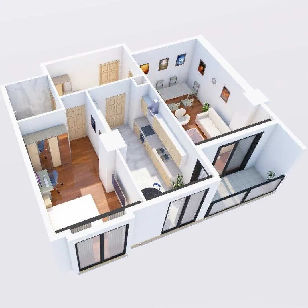 65 м², 2-комн. квартира, 15/21
