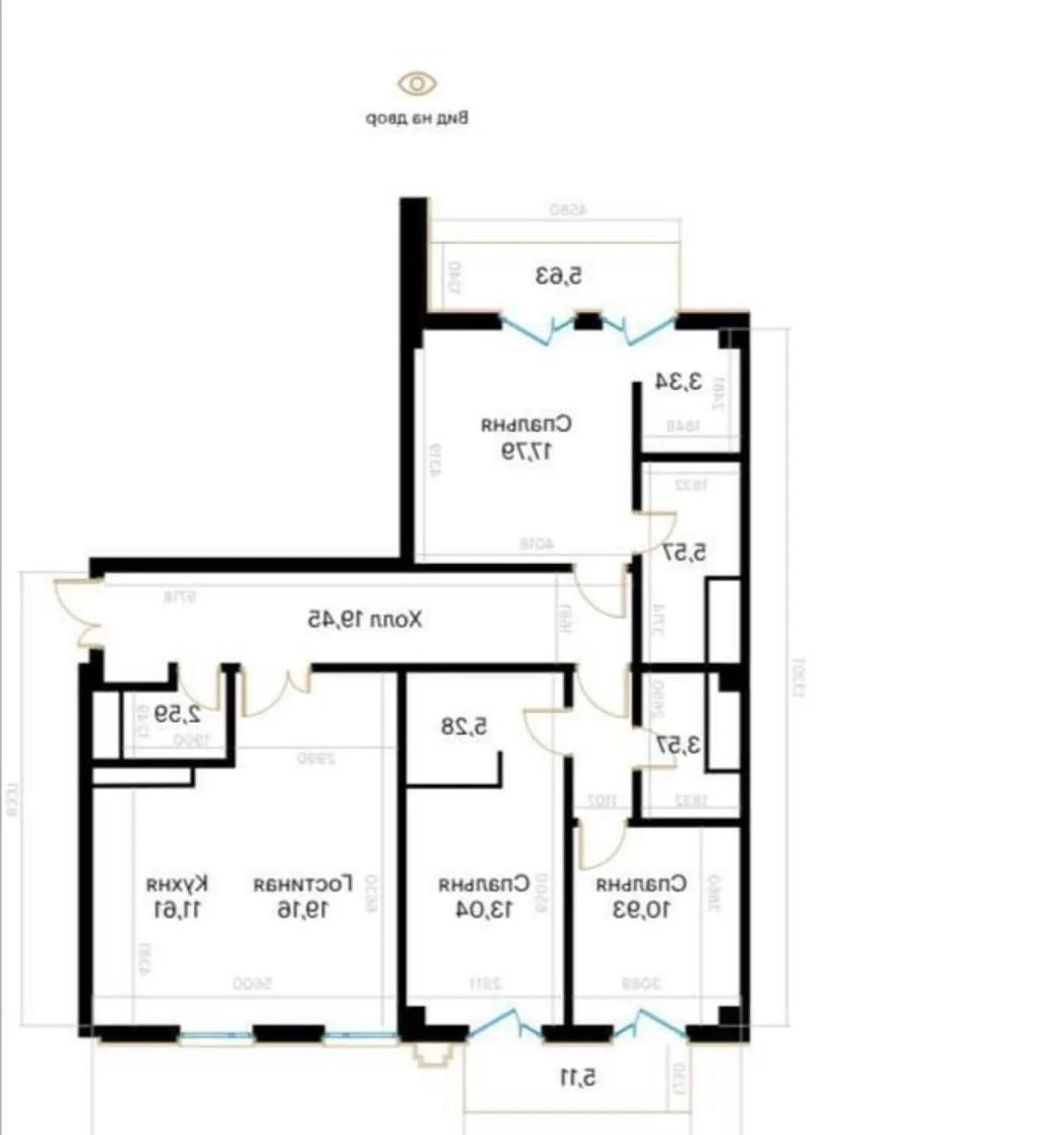 125 м², 3-комн. квартира, 8/12