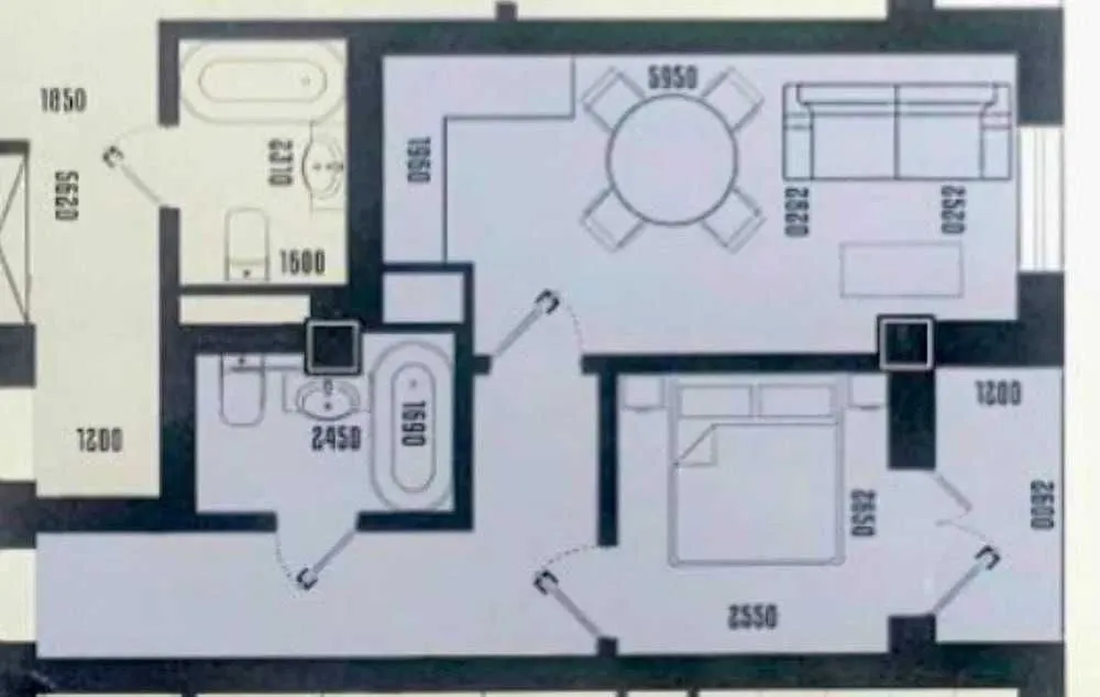 43 м², 2-комн. квартира, 7/14