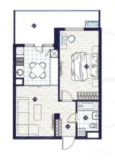 40 м², 2-комн. квартира, 13/13