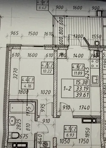 36 м², 2-комн. квартира, 5/15-3