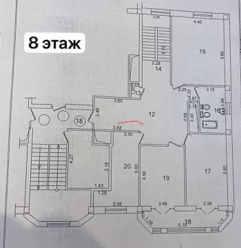 273 m², ko'p xonali kvartira, 7/8-3