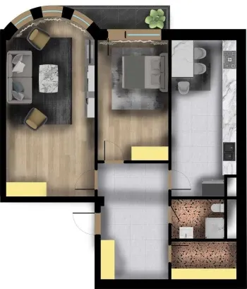 85 m², 2-xonali kvartira, 8/10-0