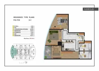 100 м², 3-комн. квартира, 26/48-1