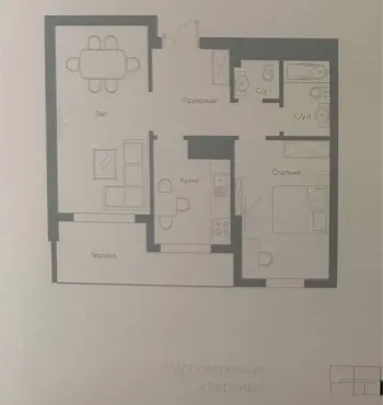 65 м², 2-комн. квартира, 6/15-2