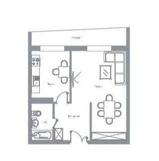 48 м², 2-комн. квартира, 13/16-1