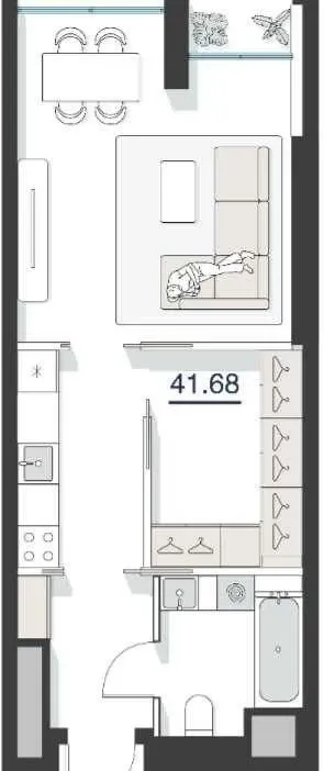 41 m², 2-xonali kvartira, 12/23-2
