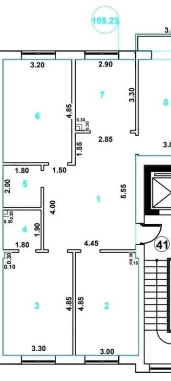 84 м², 3-комн. квартира, 8/11-3