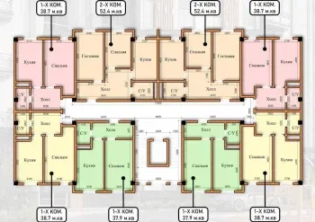 38 м², 1-комн. квартира, 8/8-2