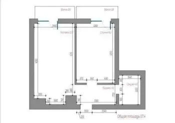 53 м², 3-комн. квартира, 3/15-3