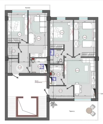 170 м², 5-комн. квартира, 12/12-1