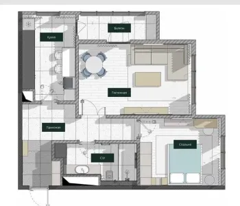 47 м², 2-комн. квартира, 22/24-1