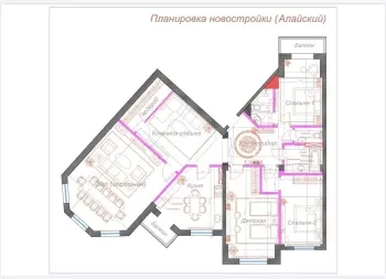 170 m², ko'p xonali kvartira, 8/11-1