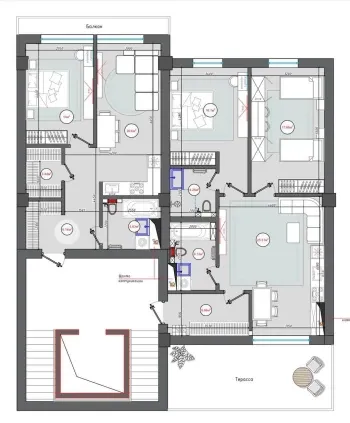 130 м², 5-комн. квартира, 12/12-2