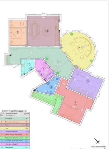 228 м², 4-комн. квартира, 3/6-2
