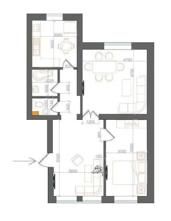 82 м², 4-комн. квартира, 1/7-1