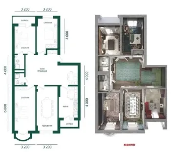 142 м², 4-комн. квартира, 9/11-3
