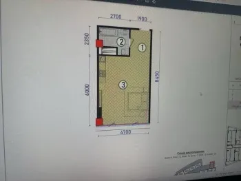 38 m², 1-xonali kvartira, 15/18-3