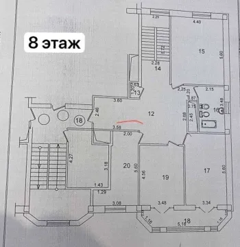 273 м², многокомнатная квартира, 7/8-3