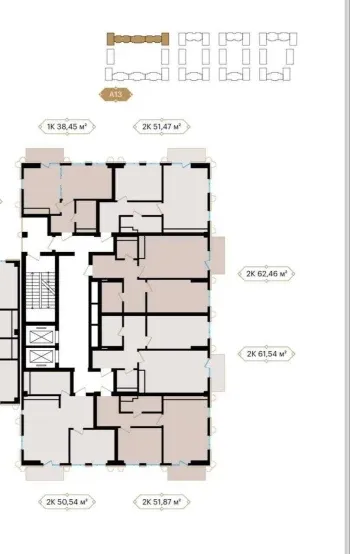 56 м², 2-комн. квартира, 5/9-1