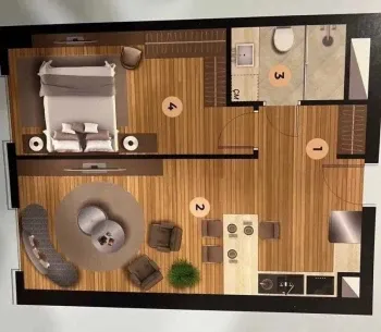 48 m², 1-xonali kvartira, 12/25-1