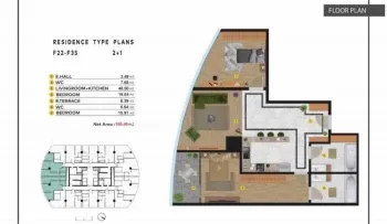 100 м², 3-комн. квартира, 26/48-1