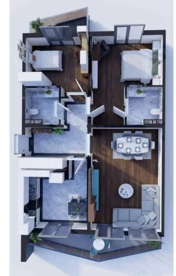 90 м², 3-комн. квартира, 8/9-3