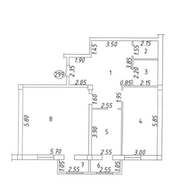 100 м², 3-комн. квартира, 9/10-1