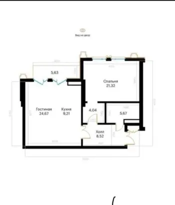80 м², 3-комн. квартира, 8/12-3