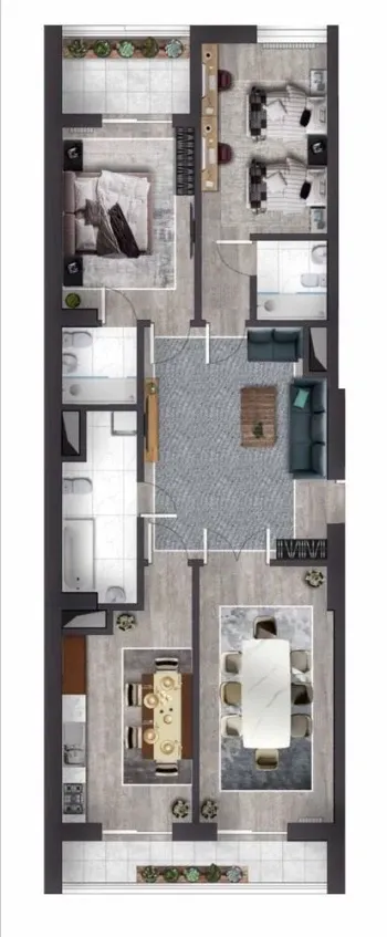 110 м², 3-комн. квартира, 3/10-1