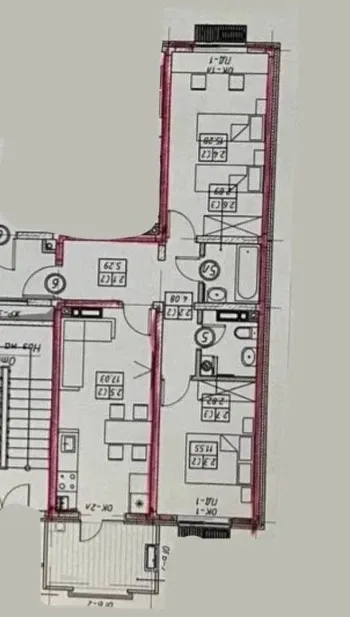 64 м², 3-комн. квартира, 3/16-1