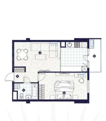 48 м², 2-комн. квартира, 2/14-2